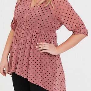 Torrid high low chiffon top